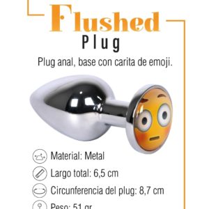 PLUG ANAL METALICO EMOJI CARA DE SORPRENDIDO - Imagen 3