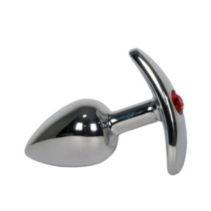 PLUG ANAL METALICO BASE MEDIA LUNA ROJO - Imagen 4