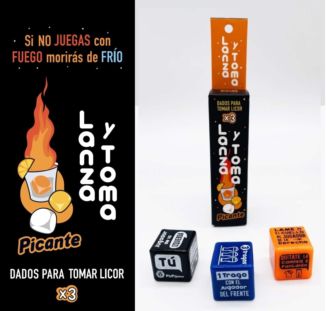 JUEGO DADOS LANZA Y TOMA PICANTE